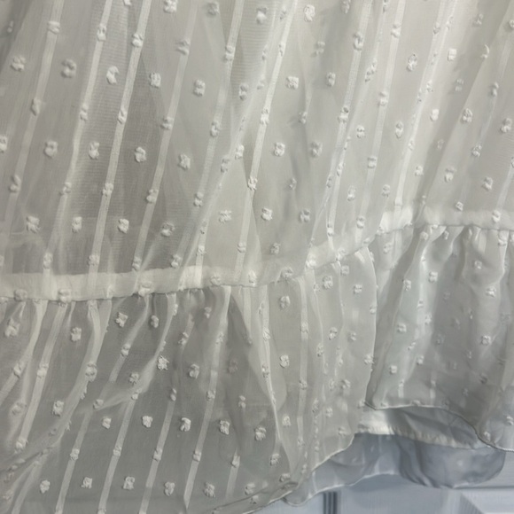 Shein white long-sleeve Swiss dot dress - size Medium - Picture 4 of 7